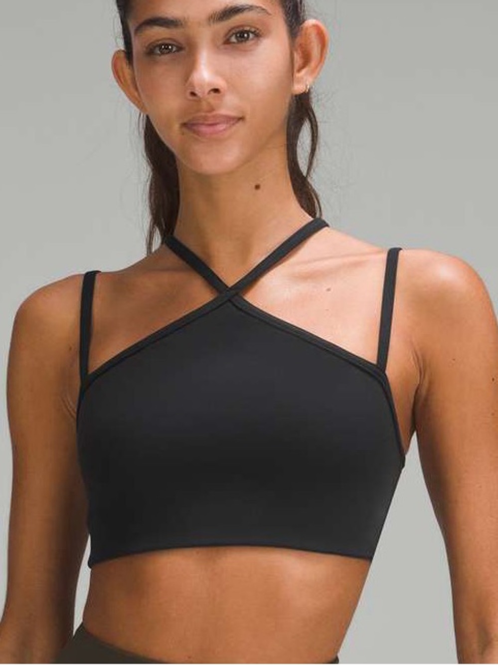 Lululemon Black Flow Y Strappy Nulu sports bra size 6